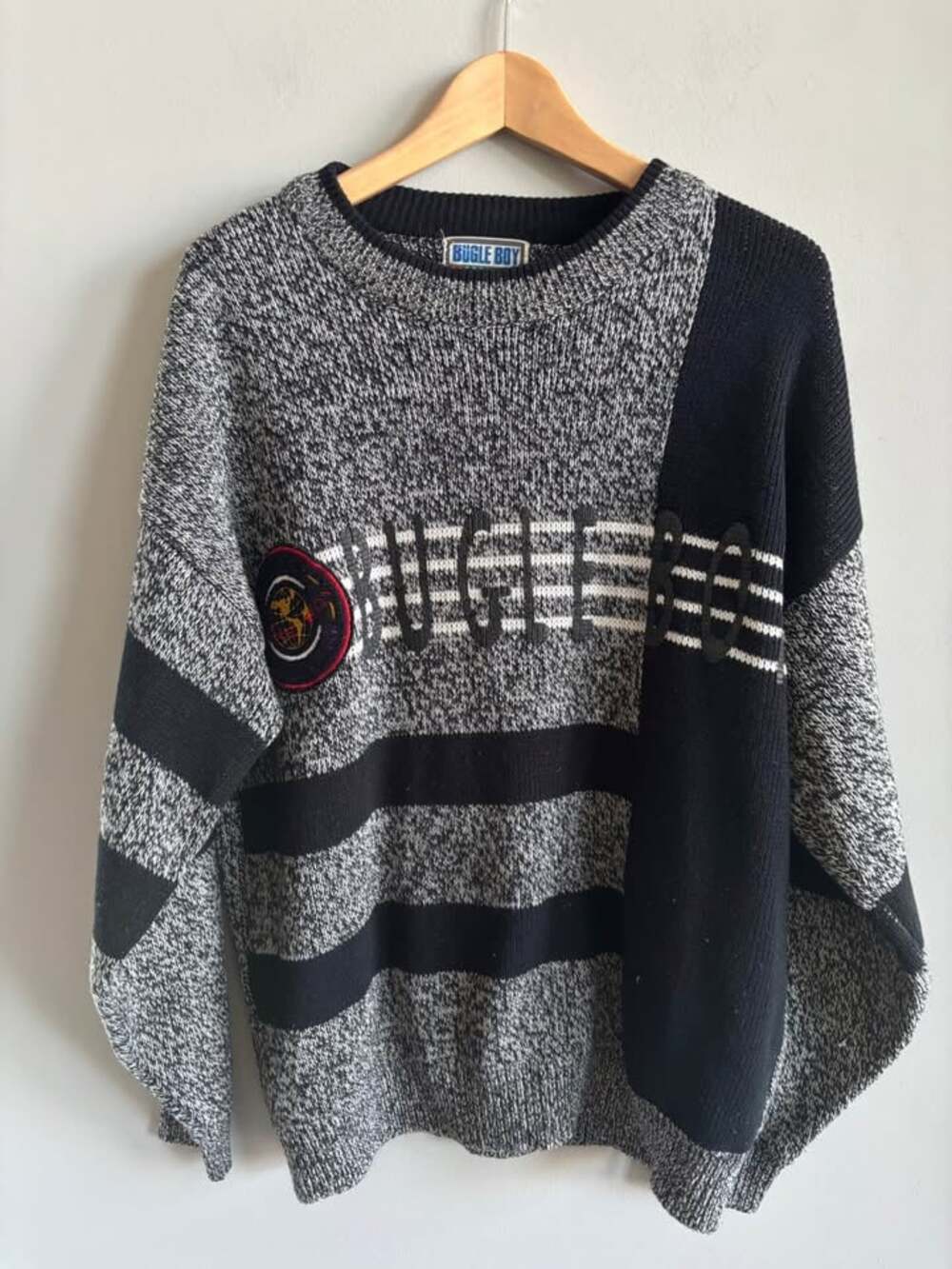 Vintage 90s Bugle Boy Global Challenge Colorblock Knit Sweater - Fits Men's XL